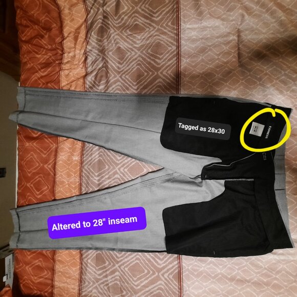 Express Light Gray Women's Trousers [Altered Inseam] - Picture 10 of 17